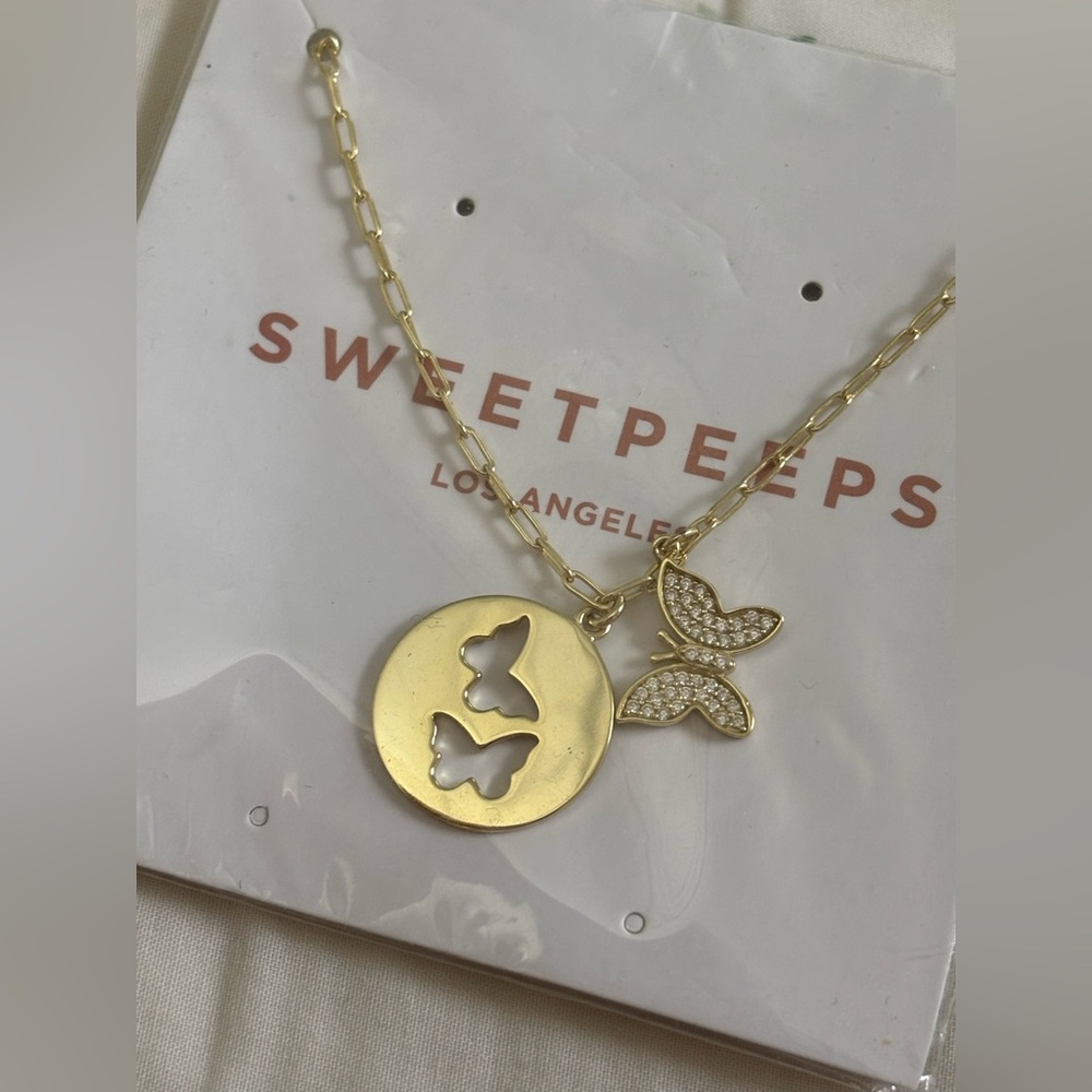 Sweetpeeps Los Angeles butterfly necklace